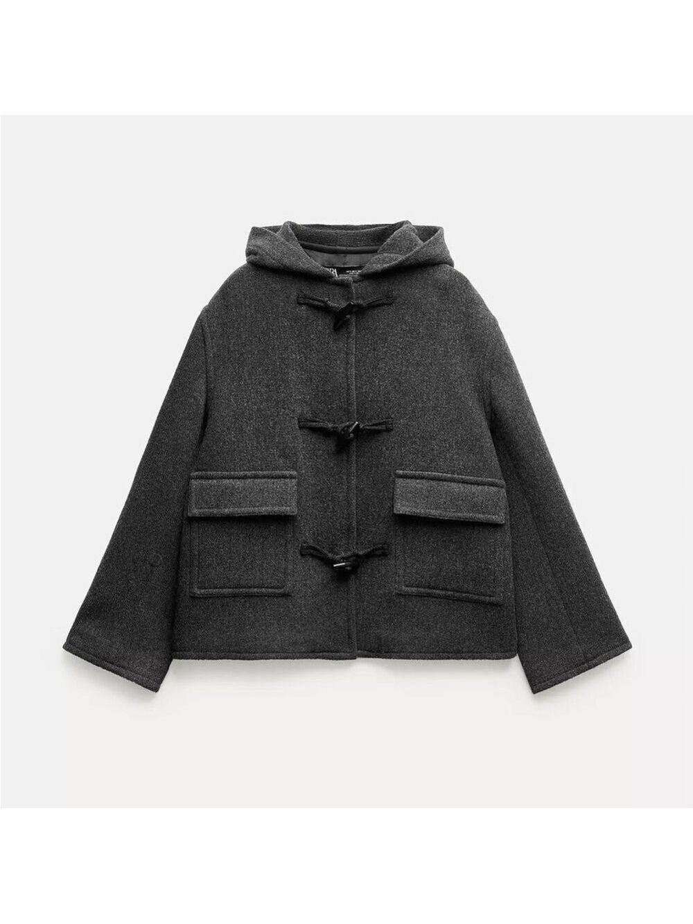 BRAND NEW ZARA ZW COLLECTION MANTECO WOOL BLEND JACKET WITH TOGGLES